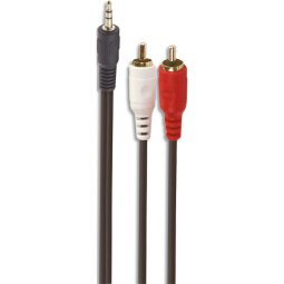 Câble jack 3.5 / 2 RCA, stéréo, mâle / mâle, noir, 2m