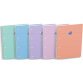 Cahier carte spirale SMART 23x29,7cm A4+ 160 pages 4 trous 5x5. Coloris pastel assortis