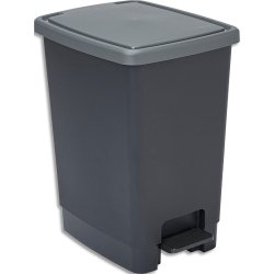 Poubelle à Pédale 30L argeur 37,5 x hauteur 45 x profondeur 29,5 cm