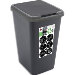 Conteneur d'intérieur 50L pour tri Sélectif largeur 33 x hauteur 54,5 x profondeur 39 cm