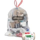 Boîte de 180 sacs à lien coulissant recyclé type 110L résistant coloris translucide