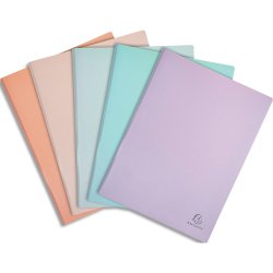 Protège-documents en polypropylène semi rigide Aquarel 40 vues - A4 - Couleurs assorties