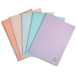 Protège-documents en polypropylène semi rigide Aquarel 100 vues - A4 - Couleurs assorties