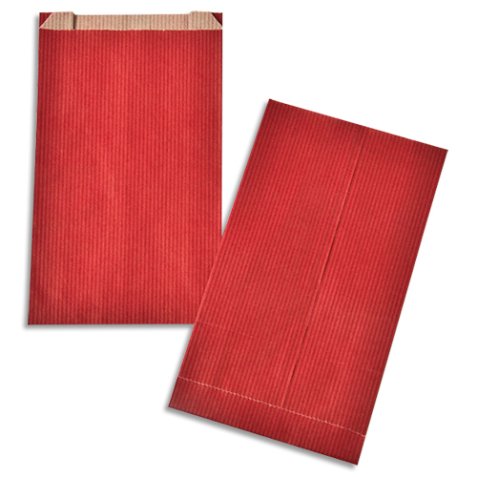 Boîte de 250 Sachets Soufflet 12X20 rouge