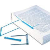 Boîte de 50 relieurs plastique 8 cm pour archivage de documents perforées. Coloris bleu