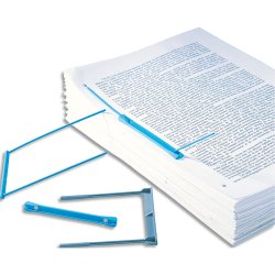 Boîte de 50 relieurs plastique 10 cm pour archivage de documents perforées. Coloris bleu