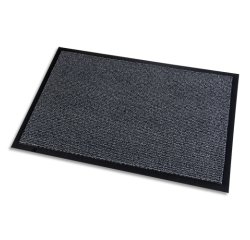 Tapis anti-poussière paperflow polypropylène super budget 60x90cm aspect velour coloris gris