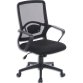 Chaise de bureau basculante avec assise noire et dossier en résille