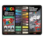 Mallette posca marqueur my blaze 20 unites coloris       assortis