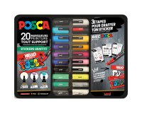 Mallette posca marqueur my blaze 20 unites coloris       assortis