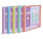 Classeur 4 anneaux 15mm polypropylène Kreacover Pastel - A4 - Couleurs assorties