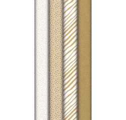 Papier cadeau 'Kraft blanc/brun', présentoir