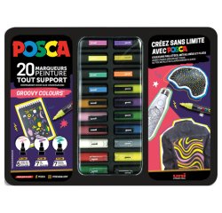 Mallette posca marqueur les insolites 20 unites coloris   assortis