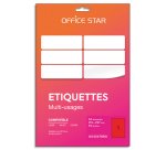 Etiquette office star impression laser jet encre et copieur 210x297mm coloris     rouge pochette 50 unites