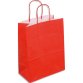 Paquet de 50 sacs kraft rouge poignées torsadées 180 + 80 x 220 mm