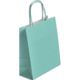 Paquet de 50 sacs kraft argent poignées torsadées 180 + 80 x 220 mm