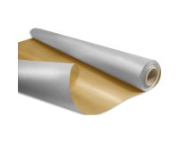 Papier cadeau kraft duo metal 60gr rouleau 0,69x50m coloris or / argent