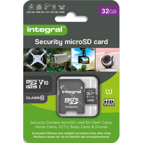 Carte micro SD Security 32Go 4K V30 UHS-1 U3 A1 CLASS 10