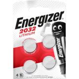 Blister de 4 piles bouton lithium CR2032