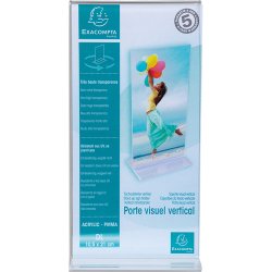 Porte-visuel droit vertical DL - Cristal