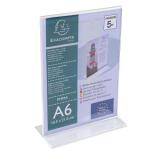 Porte-visuel droit vertical A6 - Cristal