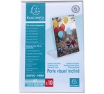 Lot de 10 porte-étiquettes A7 vertical - Cristal