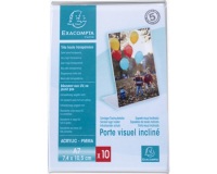 Lot de 10 porte-étiquettes A7 vertical - Cristal