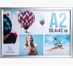 Cadre mural aluminium A2 - Argent