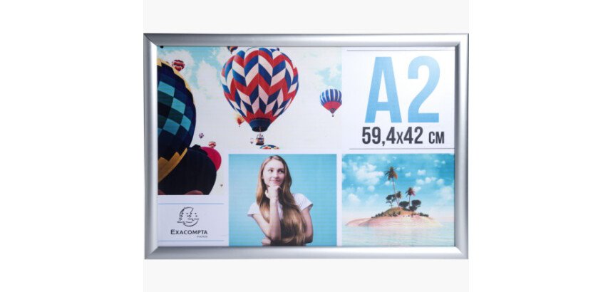 Cadre mural aluminium A2 - Argent