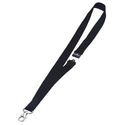 Tour de cou en tissu L44 cm x l.20 mm. Attache mousqueton. Sécurité anti étranglement