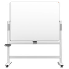 Tableau blanc pivotant à 360° mobile MOVE&MEET. Dim: 1500 x 1200 mm.