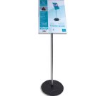 Presentoir pied exacompta aluminium vertical a3 coloris noir