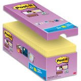 Blocs repositionnable Super Sticky 90 feuilles. Format 76 x 76 mm. Jaune