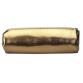 Trousse ronde METALLIC 1 compartiment PU Bronze METALLIC PVC 22x7cm