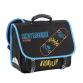 Cartable 38 cm SKATE, 2 cmpts. 38x32x15 cm. Polyester noir. Coloris : Noir