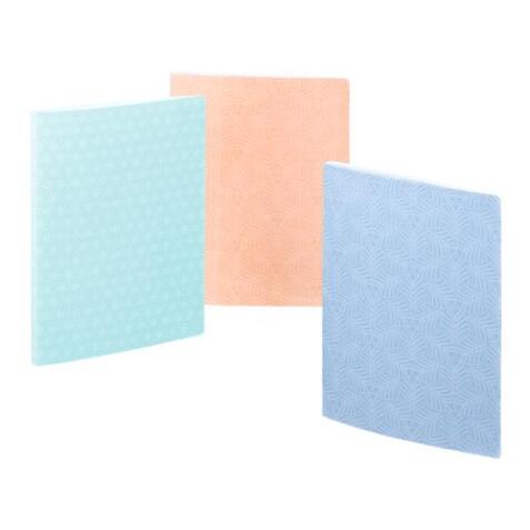 Protège documents ART DECO A4 40 VUES/20 pochettes en PP. Ass : Vert d'eau - Bleu - Rose
