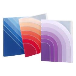 Protège documents CHROMATIC A4 40 VUES/20 pochettes en PP. Coloris : Orange - Bleu - Violet