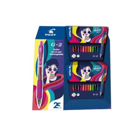 Présentoir de comptoir - Pochette x14 G-2 Colorful - Pointe Moyenne - 24 pochettes