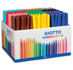 Maxi classpack feutres turbo color giotto encre lavable    pointe 2mm 240 unites et 40   offerts coloris assortis