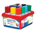 Classpack feutres turbo advanced giotto encre lavable point 2mm 108 unites coloris  assortis
