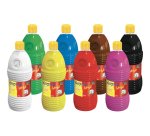 Gouache be be giotto non poreuses 1l 8 flacons coloris assortis