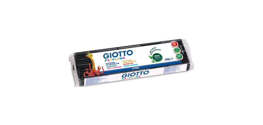 Patplume giotto matiere vegetale souple ne seche pas  pain predecoupe 350g coloris  noir