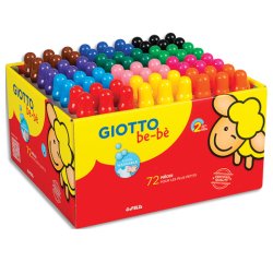 Classpack crayons de couleur maxi be be giotto 10cm mine   7mm 72 unites et 3 tailles    crayons offerts coloris