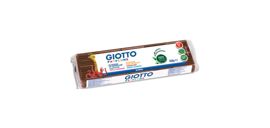 Patplume giotto matiere vegetale souple ne seche pas  pain predecoupe 350g coloris  marron