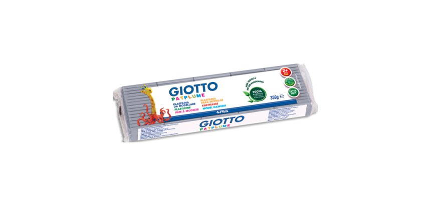 Patplume giotto matiere vegetale souple ne seche pas  pain predecoupe 350g coloris  argent