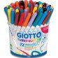 Pot feutres turbo glitter giotto encre pailletee pointe moyenne 72 unites coloris     assortis