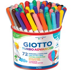 Feutre coloriage giotto turbo advanced pot de 72