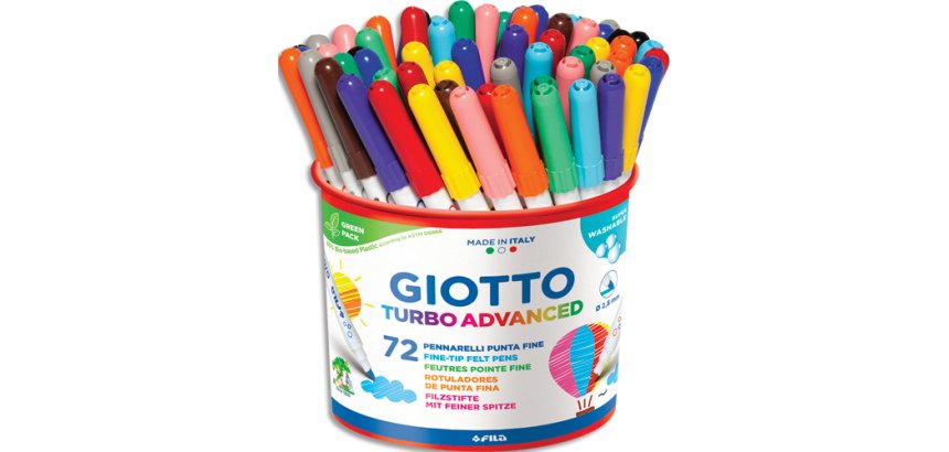Feutre coloriage giotto turbo advanced pot de 72