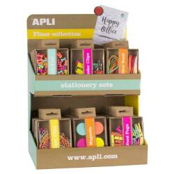 Présentoir de 36 boîtes de petites fournitures Fluor Collection.