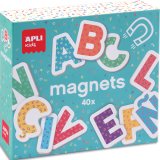 Boîte de 40 magnets lettres en bois